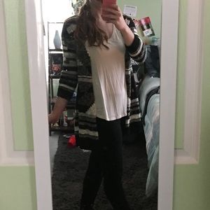 Kohl’s Sonoma Black White Cardigan Size Medium